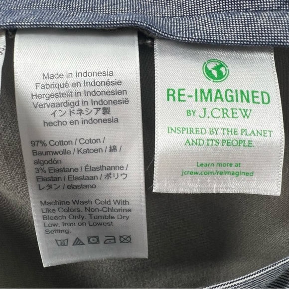 J.CREW Stretch 770 Straight Men's Casual Flat Front Chino Pants Size 34 X 32 - Picture 9 of 10